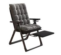 ATAPNLNMTZ Sedia a Sdraio Reclinabile Pieghevole, Sedie Pieghevoli con Cuscino, Sedie Pieghevole con Poggiapiedi, Schienale Regolabile in 8 Posizioni(Gray)