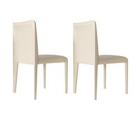 ATAPNLNMTZ Sedia da Pranzo, Sedie Cucina Set da 2, Sedie da Pranzo Moderne in Pelle, Sedie Sala da Pranzo Imbottite, Ideale per Cucina, Sala Relax, Stabile(White)