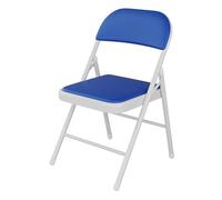 ATAPNLNMTZ Sedia Pieghevole da Interno, Sedie Pieghevoli Imbottite, Sedie Pieghevoli per Feste con Schienale, Salvaspazio, per Casa, Ufficio(Blue)