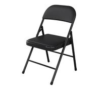ATAPNLNMTZ Sedia Pieghevole da Interno, Sedie Pieghevoli Imbottite, Sedie Pieghevoli per Feste con Schienale, Salvaspazio, per Casa, Ufficio(Black)