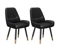 ATAPNLNMTZ Sedie da Pranzo Imbottite con Gambe in Metallo, Stabili e Comode per Soggiorno, Ristorante e Cucina(Black)