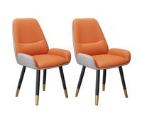 ATAPNLNMTZ Sedie da Pranzo Imbottite con Gambe in Metallo, Stabili e Comode per Soggiorno, Ristorante e Cucina(Orange)