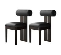 ATAPNLNMTZ Sedie da Pranzo Moderne Imbottite in Pelle, Sedie Cucina Moderne, Sedies da Pranzo con Schienale Aperto, per Sala da Cucina(Black)
