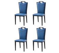 ATAPNLNMTZ Set 4 Sedie Sala da Pranzo, Sedie da Cucina, Schienale Imbottito, Forte Capacità di Peso, per Ristorante, Banchetto, Hotel(Blue)