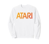 Atari Home Computers Logo Arancione Felpa, Unisex per Adulti, Bianco, L
