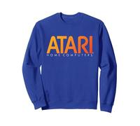 Atari Home Computers Logo Arancione Felpa, Unisex per Adulti, Blu Reale, L