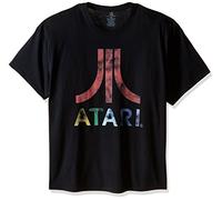 Atari - Maglietta da uomo con logo colorato - Nero - XL