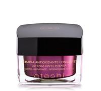 atashi Antiossidante, Crema Giorno Idratante Rigenerante SPF 15, Pelle Protetta, Morbida, Idratata ed Elastica, Acido Ialuronico, Vitamine C, E e CoQ10, Tutti i tipi di pelle, 50 ml