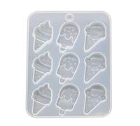 ATATMOUNT Stampo in Resina Alimentare simulato Coni Gelato Ghiacciolo Cibo Carino Portachiavi Ciondolo Stampo in Resina siliconica Strumenti per la Produzione di Gioielli