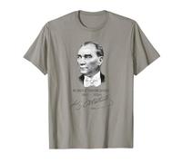 Atatürk Ritratto Ne Mutlu Türküm Diyene Firma Maglietta
