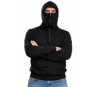 Ataviko Felpa Ninja Ultras Stadio e Sport Invernali, con Passamontagna (IT, Testo, S, Regular, Regular, Nero)