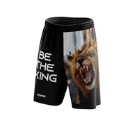 Ataviko Pantaloncini Animals Beach Volley Mare, Gym Palestra, Passeggio, Gioco e Tempo Libero, Sport Estivi (IT, Testo, XL, Regular, Regular, Leone)