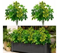 ATAVSADN Piante finte da Esterno e Interno, Piante Artificiali UV Resistant per Balcone Giardino 2Pack,One Size