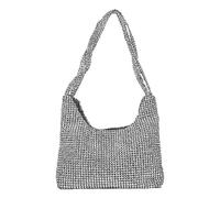 ATBUSS 1 borsa a tracolla con diamanti alla moda, accessorio da sera, borsa da donna, borsa a tracolla personalizzata, elegante pochette con strass lucidi, adatta per matrimonio, ballo di fine anno,