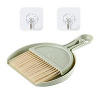 ATBUSS 1 mini paletta e spazzola con 2 ganci, set di spazzole da tavolo portatili, piccolo set di pulizia per scope e paletta, detergente per lo sporco da tavolo, adatto per la pulizia dei piani del