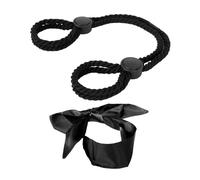 ATBUSS 1 Pezzo di Cotone Corda Manette E 1 Pezzo di Panno con Gli Occhi Bendati, Giochi di Ruolo Puntelli, Rifornimenti del Gioco del Partito, Adatto per Le attività del Partito A Tema.