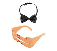 ATBUSS 1 Pezzo Di Occhiali Da Sole Creativi E 1 Pezzo Di Papillon, Divertente Partito Occhiali, Divertimento Dito Modellazione, Selfie Puntelli, Mascherata Maschera Per Gli Occhi.