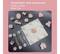 ATBUSS 1 Set Di Accessori Per Scarpe Rosa E 4 Fibbie Per Scarpe, Design A Forma Carina, Decorazioni Per Scarpe In Stile Ragazza, Accessori Per Scarpe Sportive Personalizzati.