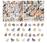 ATBUSS 100 Adesivi per Cavalli Ad Acquerello, Adesivi Impermeabili, Adesivi Decorativi per Account A Mano, Adesivi Creativi Fatti A Mano, Possono Decorare Custodie per Telefoni E Quaderni.