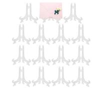 ATBUSS 15 pezzi da 3 pollici, supporto per lavagna trasparente, supporto per display artigianale, supporto in plastica pieghevole, porta carte fotografice, cavalletto, può essere utilizzato per