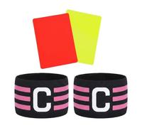ATBUSS 2 Cartellini di Rigore Dell'Arbitro E 2 Fasce da Capitano, Accessori per La Registrazione delle Penalità di Gioco, Il Capitano Indossa Il Logo della Fascia da Braccio, Basket E Altri Sport.