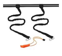 ATBUSS 2 corde nere per kayak, 2 ganci, 1 fischietto arancione, nastro elastico per canoa con moschettone, strumento per pagaia canoa, accessori per kayak, canoa canoa