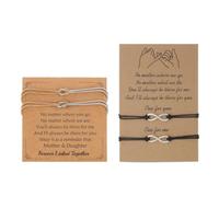 ATBUSS 2 Paia di Braccialetti con Nodo d'Amore, Colore Oro E Argento, Lunghezza della Catena Regolabile, Leggeri E Comodi da Indossare, Adatti da Regalare A Coppie E Amici.