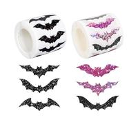 ATBUSS 2 Rotoli di Adesivi per Pipistrelli, Adesivi Autoadesivi con Sigillo Lucido, Adesivi A Tema, Adatti per Buste, Sacchetti Regalo.