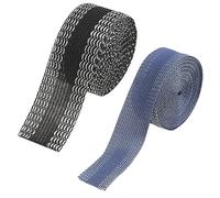 ATBUSS 2 rotoli di nastro adesivo con orlo per pantaloni, 10 m + 3 m, senza cuciture, per pantaloni, nastro autoadesivo con orlo, accessorio fai da te, per jeans, vestiti, cravatta gonna (nero, blu)