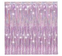 ATBUSS 2 tende a laser rosa, con nappe lucide, decorazioni per sfondo per feste, da appendere, per compleanni, matrimoni, discoteche, feste di barbie