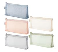 ATBUSS Borsa Cosmetica in Rete da 5 Pezzi, Custodia per Pennelli da Trucco, Astuccio con Cerniera Trasparente, Custodia Piccola.
