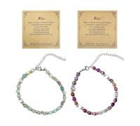 ATBUSS Braccialetti da Donna da 2 Pezzi, Gioielli A Mano Squisiti E Versatili, Pratici Regali di Compleanno, Regali di Anniversario.