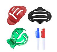 ATBUSS Confezione da 3 inserti per pallina da golf, set da 2 penne, pennarelli per segnare pallina da golf, set di allineamento per pallina da golf