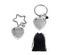 ATBUSS Portachiavi dell'amicizia da 2 pezzi e borse organizer nere da 2 pezzi, regali personalizzati per ragazze e donne