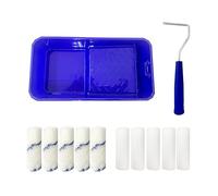 ATBUSS Set di 1 rulli in schiuma, mini rullo per vernice, pennello per spugna, rullo di spugna, rullo di vernice a 30 densità, adatto per dipingere, fai da te, Bianco、blu