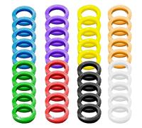 ATBUSS Set di 40 coperture per chiavi colorate, copertura per identificazione delle chiavi, copertura flessibile, anello di identificazione della chiave, copertura chiave in silicone (8 colori)