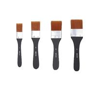 ATBUSS Set di pennelli multifunzione in nylon, 4 pezzi, pennelli da pittura, set di pennelli per pittura, pennelli per la polvere, adatti per dipingere, spazzolare vernici, pulire la polvere (nero)