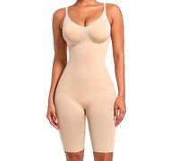 Atbuty Body da donna, pantaloncini, controllo della pancia, senza cuciture, modellante per il corpo, Body Shorts Beige, X-Small-Small