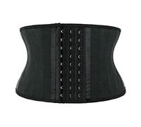 Atbuty Super Breve Torso Vita Formatori Cincher Corsetto Pancia Shaper Dimagrante Lattice Trimmer Cintura, Nero (7'' torso corto, 25 ossa d'acciaio), Small