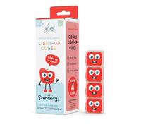 ATC Handels GmbH Glo Pals - 4 cubi luminosi per un'esperienza sensoriale unica e uno spettacolo di luce magico per un'esperienza indimenticabile di bagno (Sammy rosso)