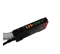ATDJKVYH Sensore in Fibra Ottica S-201E 12-24 VDC NPN PNP Luce Rossa, impostazione Tramite Pulsante, Display Digitale a Due Colori e 8 Bit, impostazione Tramite Un Tasto(PNP outputs S-201PE)