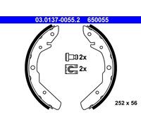ATE 03.0137-0055.2 Kit ganasce freno per VW