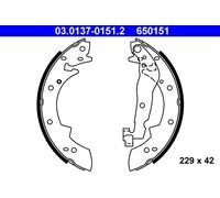 ATE 03.0137-0151.2 Kit ganasce freno per BMW,RENAULT