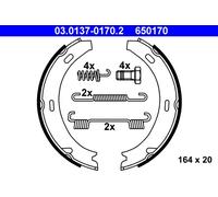 ATE 03.0137-0170.2 Kit ganasce, Freno stazionamento per MERCEDES-BENZ