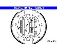 ATE Freno di Stazionamento 03.0137-0171.2 Kit ganasce, Freno stazionamento MERCEDES-BENZ,SL (R107),Tre volumi (W123),Classe S Sedan (W126)