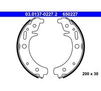 ATE 03.0137-0227.2 Kit ganasce freno per TRABANT