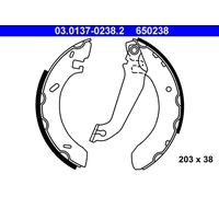 ATE 03.0137-0238.2 Kit ganasce freno per FORD