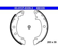 ATE 03.0137-0335.2 Kit ganasce freno per RENAULT