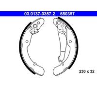ATE 03.0137-0357.2 Kit ganasce freno per SEAT,SKODA,VW