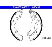 ATE 03.0137-0437.2 Kit ganasce freno per HYUNDAI